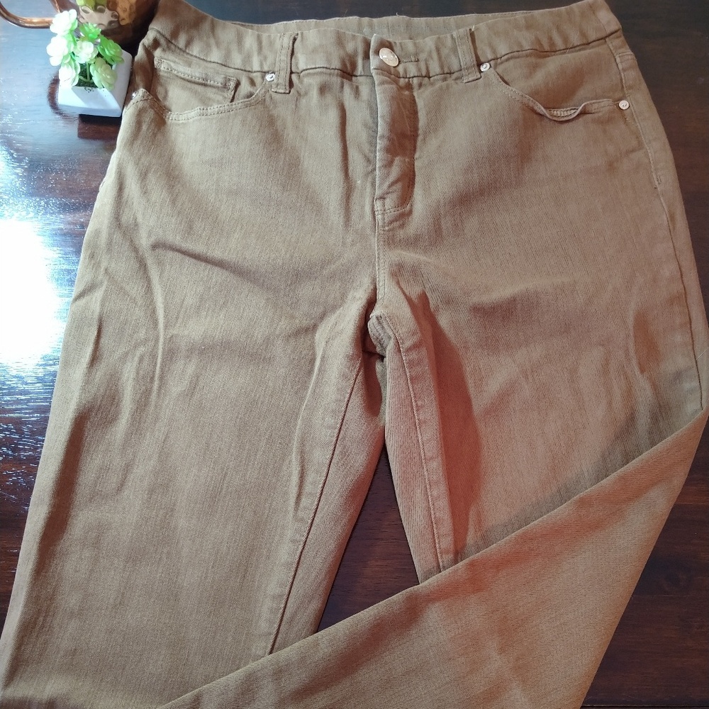 Brown So Slimming Girlfriend Ankle jeans